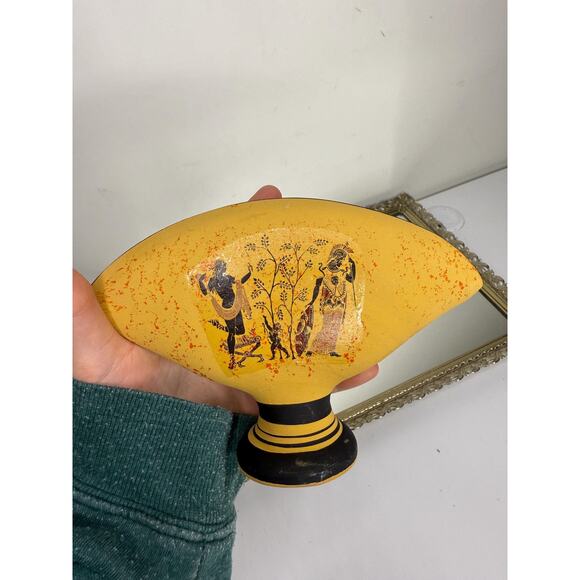 Vintage Napkin holder ceramic with ancient Greek performances - Picture 6 of 10